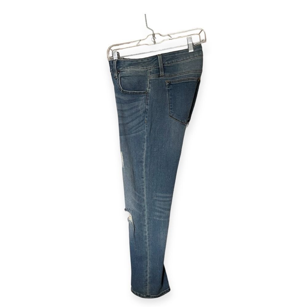 Vigoss Blue Denim Marley Crop Straight Distressed Jeans Size 31